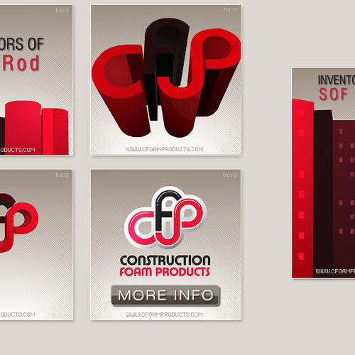 Flash logo with the title 'Foam products animated banner'