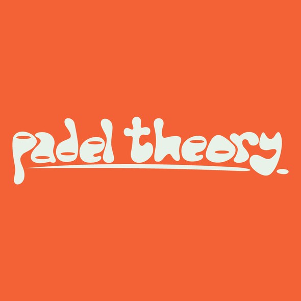 Design with the title 'padel theory lettering. Absolute unique handmade font. Not used.'
