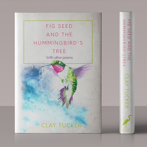 Pink book cover with the title 'Whimsical Poetry Book Cover'