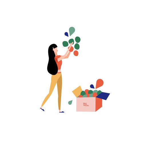 Food artwork with the title 'Illustration for Hej.Wein.'