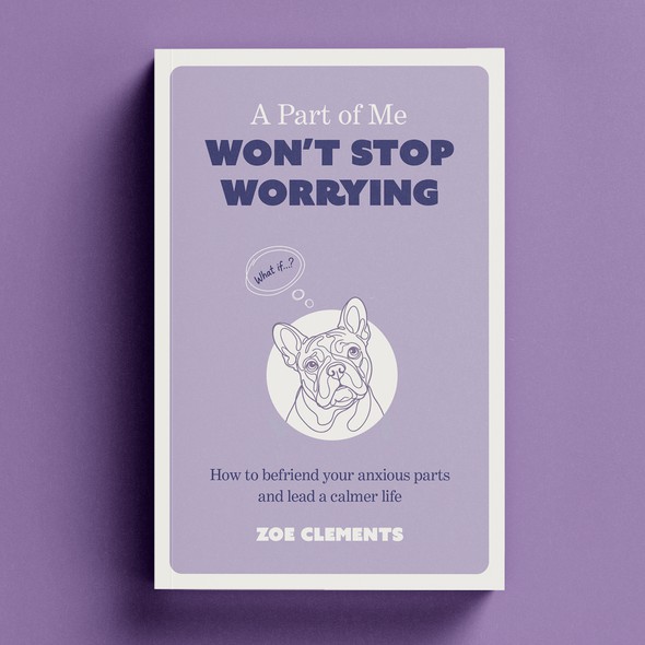 Book cover with the title 'Minimalist Anxiety Self-Help Book Cover Design | Modern Psychology & Mental Health Cover with'