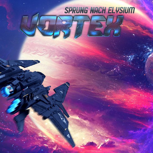 Galaxy artwork with the title 'Cover for an interactive Space Opera Game'