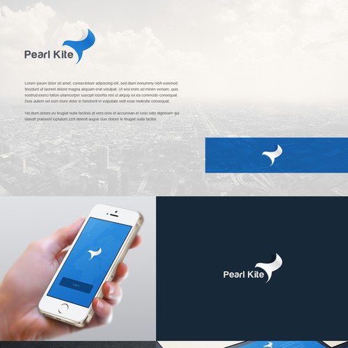 Flight design with the title 'Guaranteed Logo for Social Network Needed - Pearl Kite'