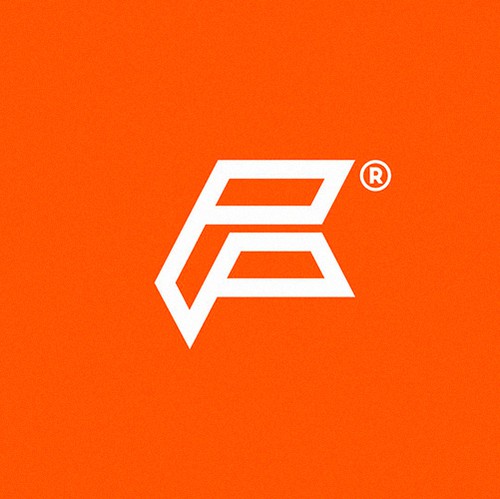 Barbell logo with the title 'PPF Fitness and Gym Initials Logo'