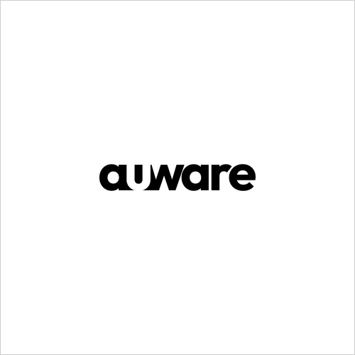 Negative space design with the title 'Auware Logo'