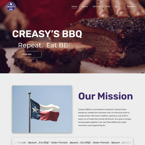 Design with the title 'Creasy's BBQ Design'