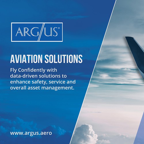 Flying design with the title 'ARGUS Tradeshow'