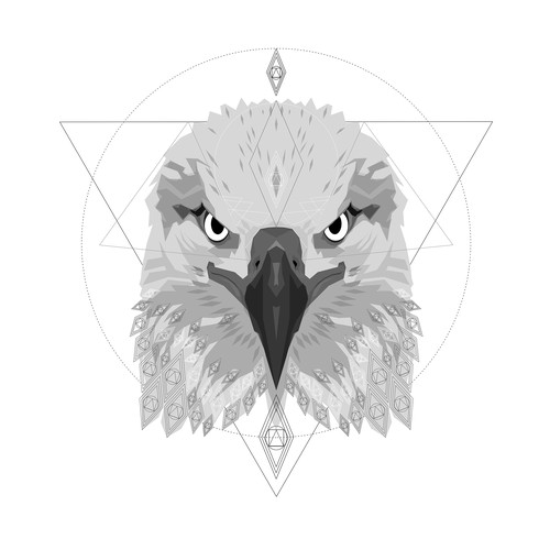 Eagle artwork with the title 'Eagle illustration'