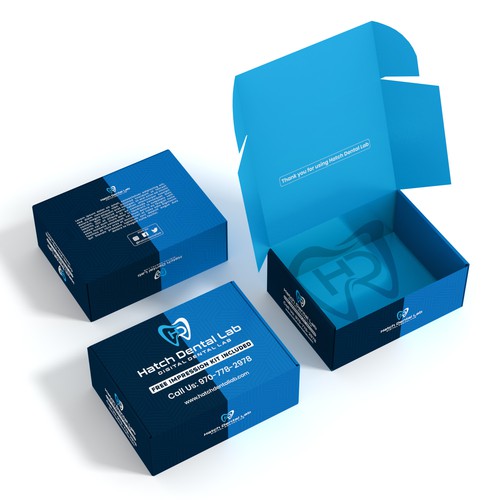 Gift packaging with the title 'Box Design'