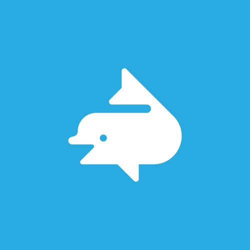 Dolphin design with the title 'App Icon Design'