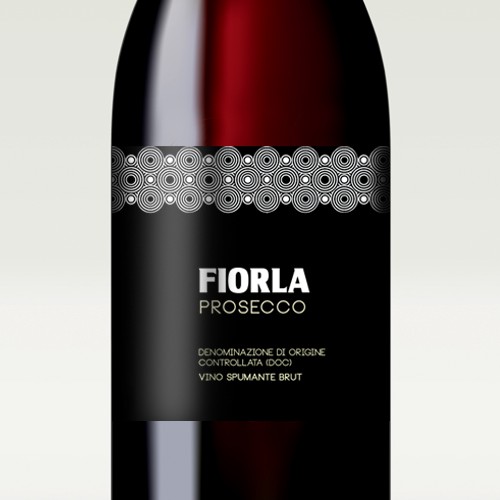 Sparkling wine label with the title 'Wine label design for the italian sparkling wine Fiorla'