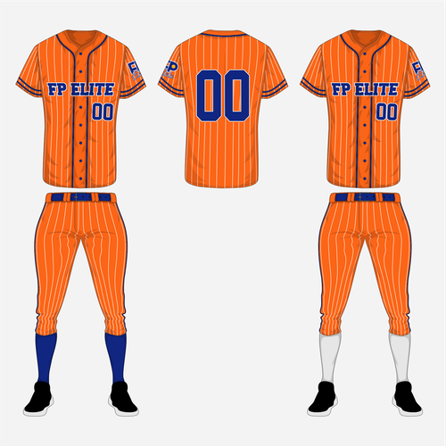 Uniform design with the title 'Softball Team Uniform Design'
