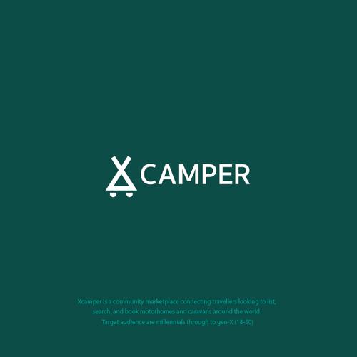 Camper van design with the title 'Xcamper'