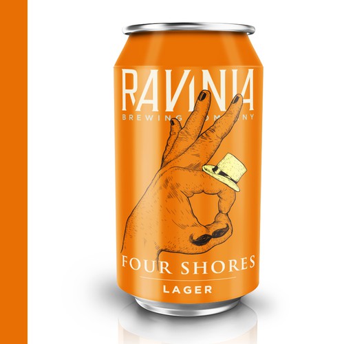 Beer illustration with the title 'Beer can design'