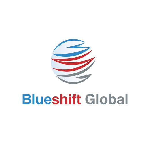 Global logo with the title 'Logo Design Fir Blueshift Global'