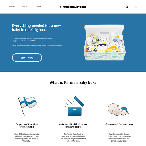Layout website with the title 'Home page design'