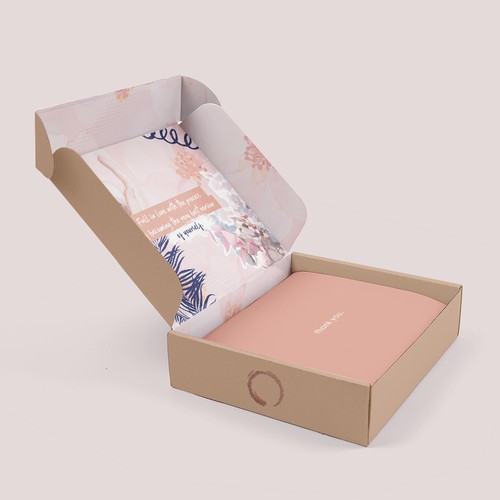 Subscription box packaging with the title 'Mailer Box for Onyxa'