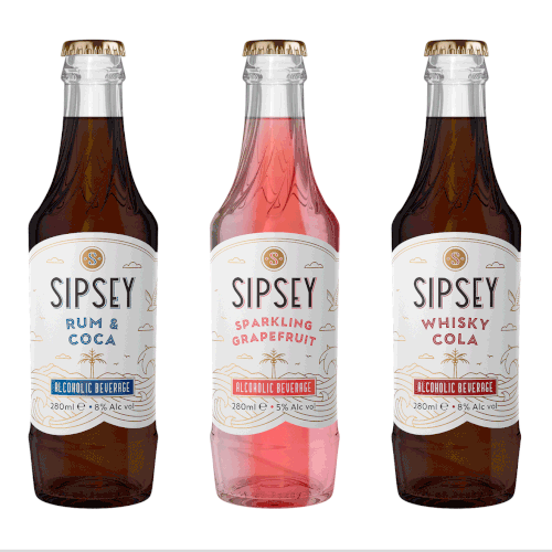 Bottle design with the title 'Logo and Labels for premium light alcoholic drinks'