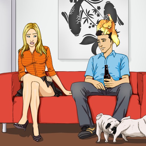 Painting artwork with the title 'illustration 2'