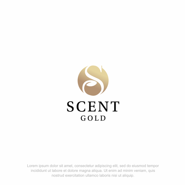 Scent logo with the title 'Logo Design for scent.gold'