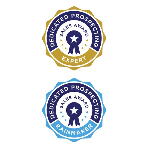 Certificate design with the title 'Dedicated Prospecting Sales Award'