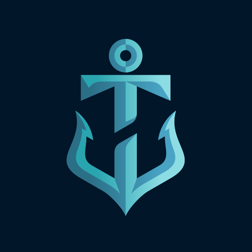 Sail logo with the title 'Initials TH + Anchor'