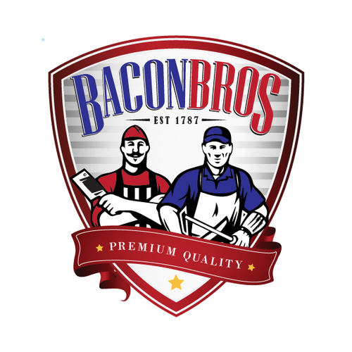 Bacon logo with the title 'Classic logo - Bacon Bros'
