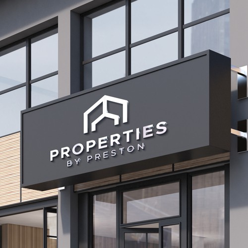 Management brand with the title 'Real estate logo'