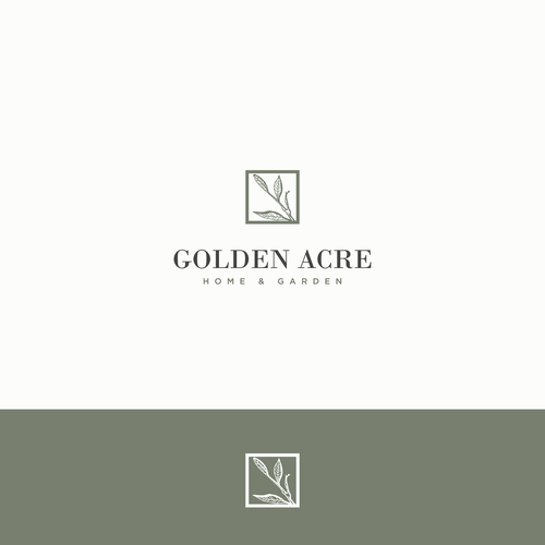 Garden logo with the title 'Logo design for Golden Acre'