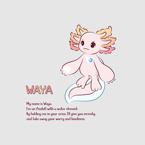 Doll design with the title 'Design weighted plush characters that appeal to kids and adults alike'