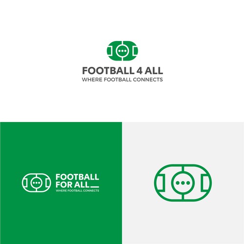 Soccer ball design with the title 'FOOTBALL4ALL logo'