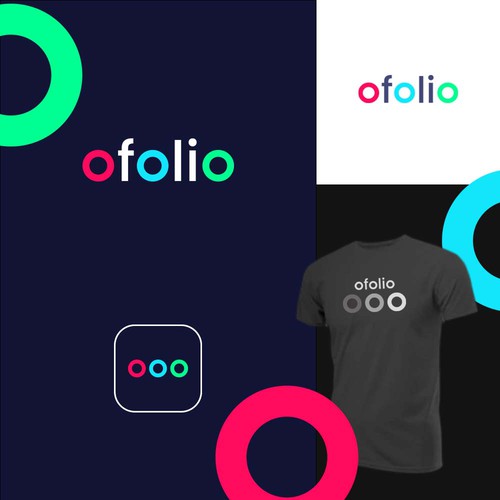 Web logo with the title 'Logo Design for ofolio'