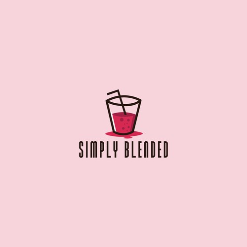 Juice bar design with the title 'Simply Blended'