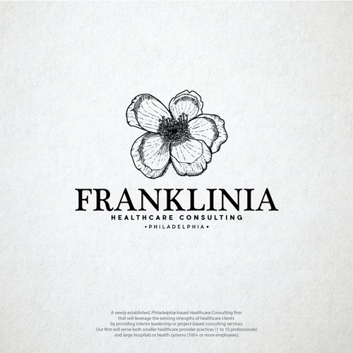 Herbal design with the title 'Old flower vintage logo'