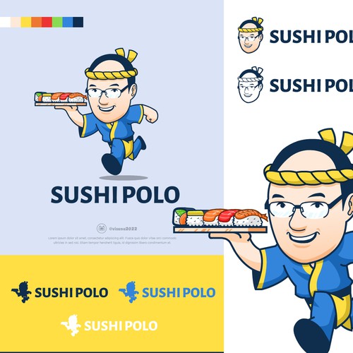 Sushi design with the title 'Sushi polo'