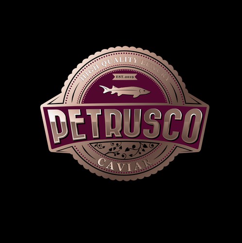 Restaurant brand with the title 'Logo for a High-end, luxury caviar brand'