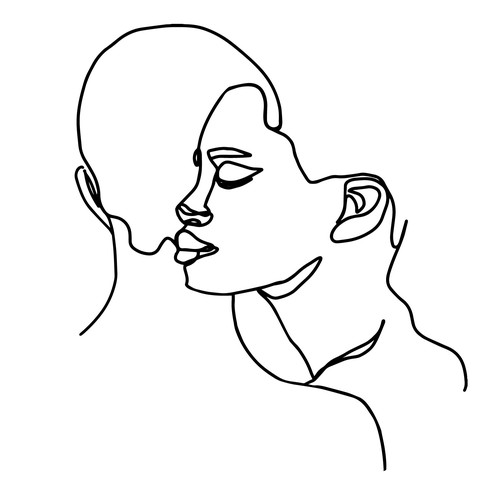 Line art illustration with the title 'Line Illustration for website '