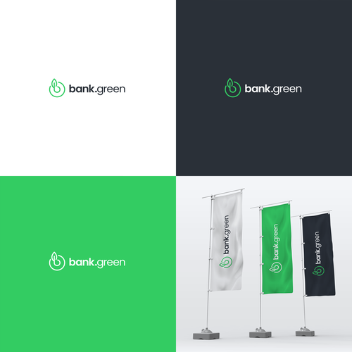 Bank logo with the title 'Interesting organic logo design.'