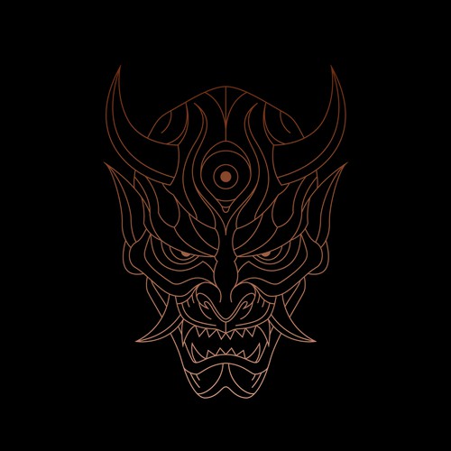 Demon design with the title 'ONI MASK'