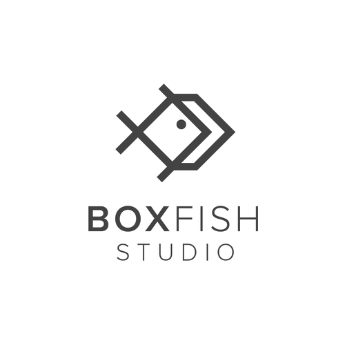 Gray and yellow logo with the title 'Boxfish Studio'