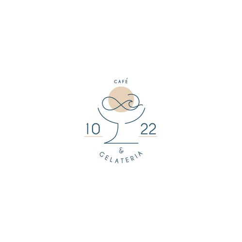 Gelato design with the title 'Logo concept for Cafe and Gelateria 10 22 based in San Diego'