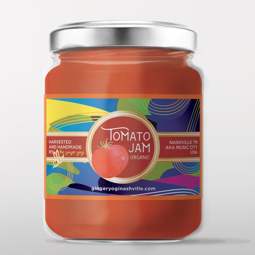 Tomato label with the title 'Bzzz Music Label'