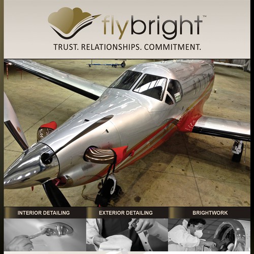 Aviation design with the title 'Flyers for Fly Bright Ltd'
