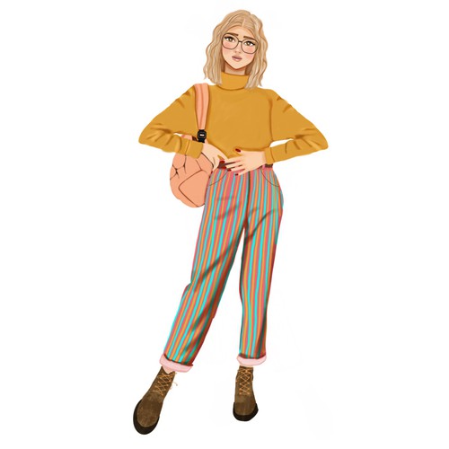 Women artwork with the title 'Girl illustration '