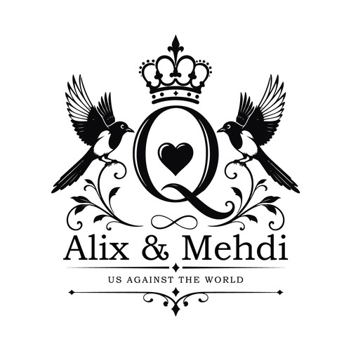 Couple logo with the title 'Couple tattoo logo'