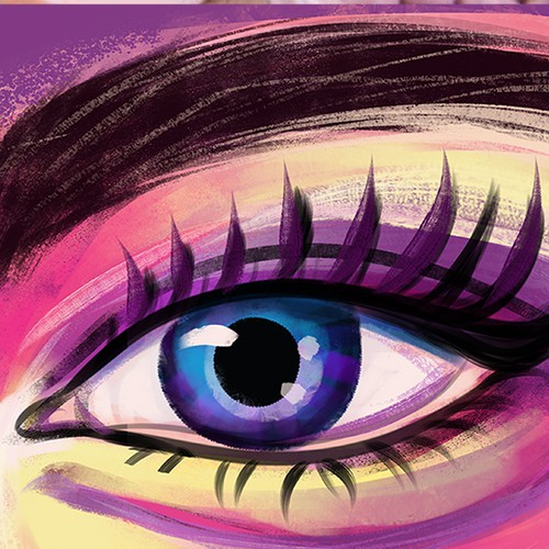 Eyelash design with the title 'Packing for false eyelashes.'