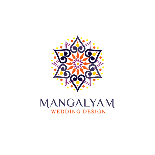 Wedding logo with the title 'Mangalyam Wedding Design'
