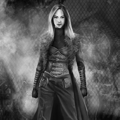 Steampunk artwork with the title 'steampunk detective'