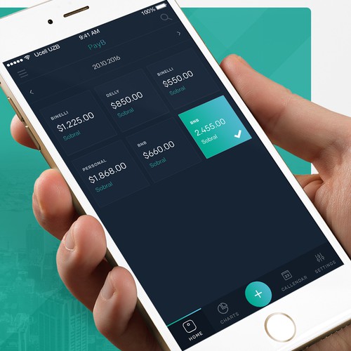 Bill design with the title 'Bill organizer'