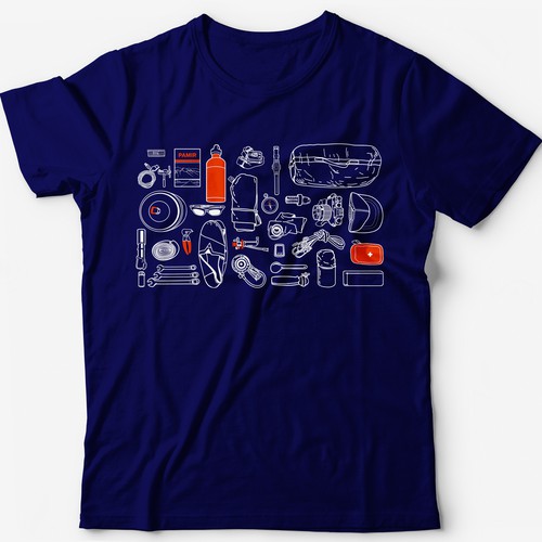 Cycle design with the title 'Cycle-touring gear design!'